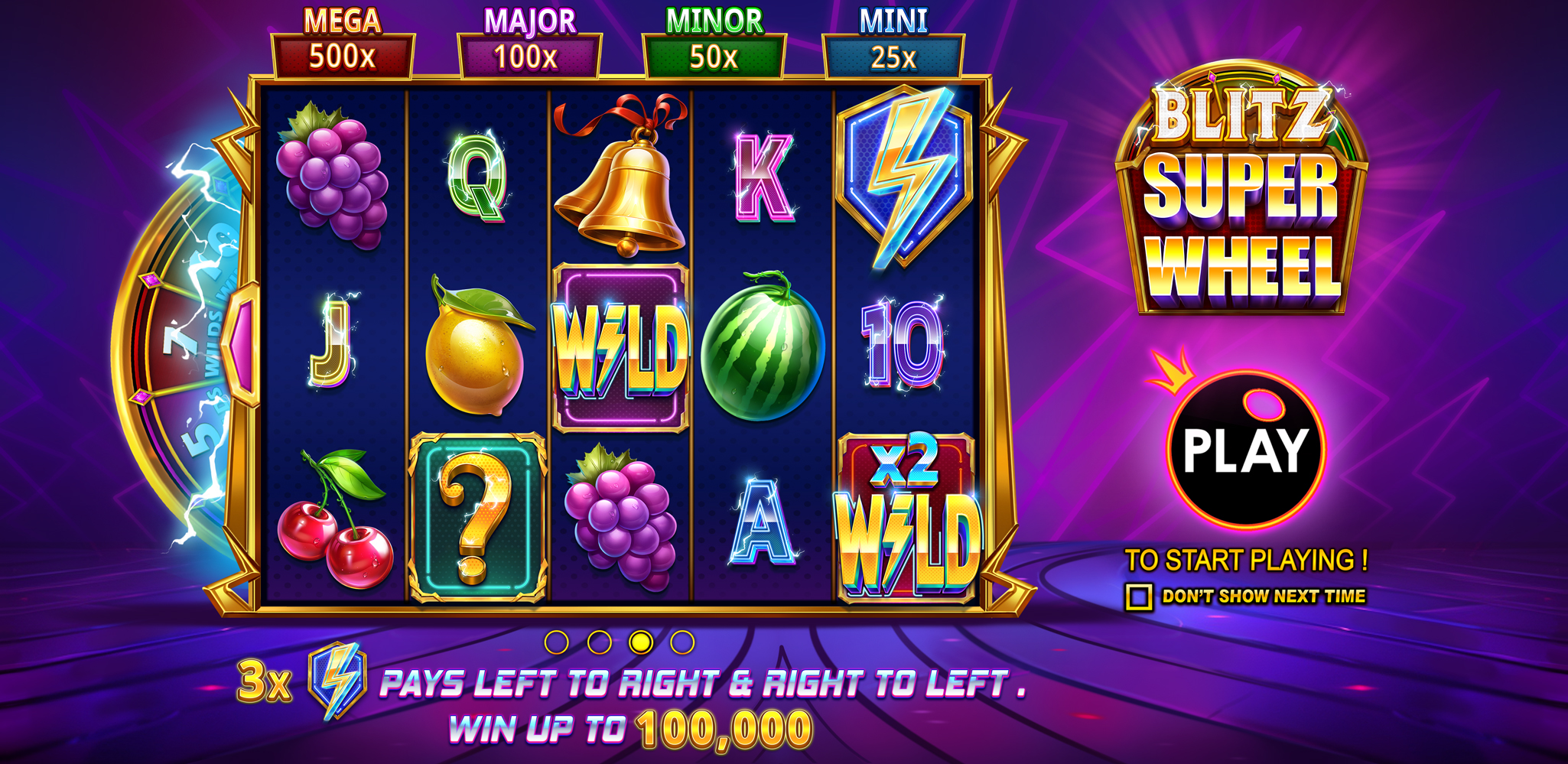 Blitz Super Wheel - Start screen 1