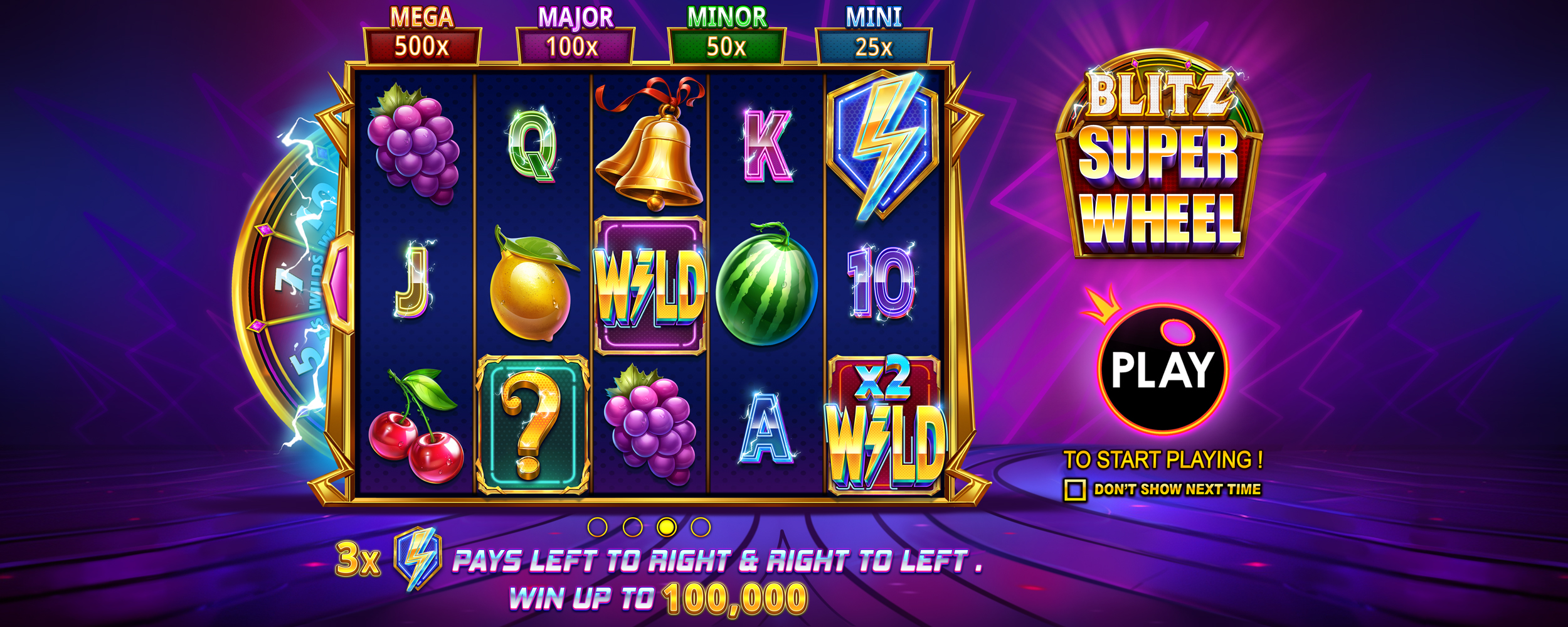 Blitz Super Wheel - Start screen 2