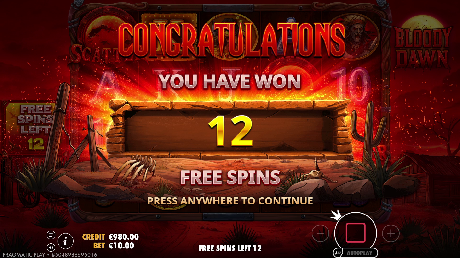 Bloody Dawn - Free spins 2