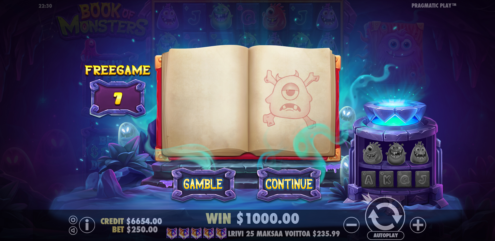 Book of Monsters - Free spins 8