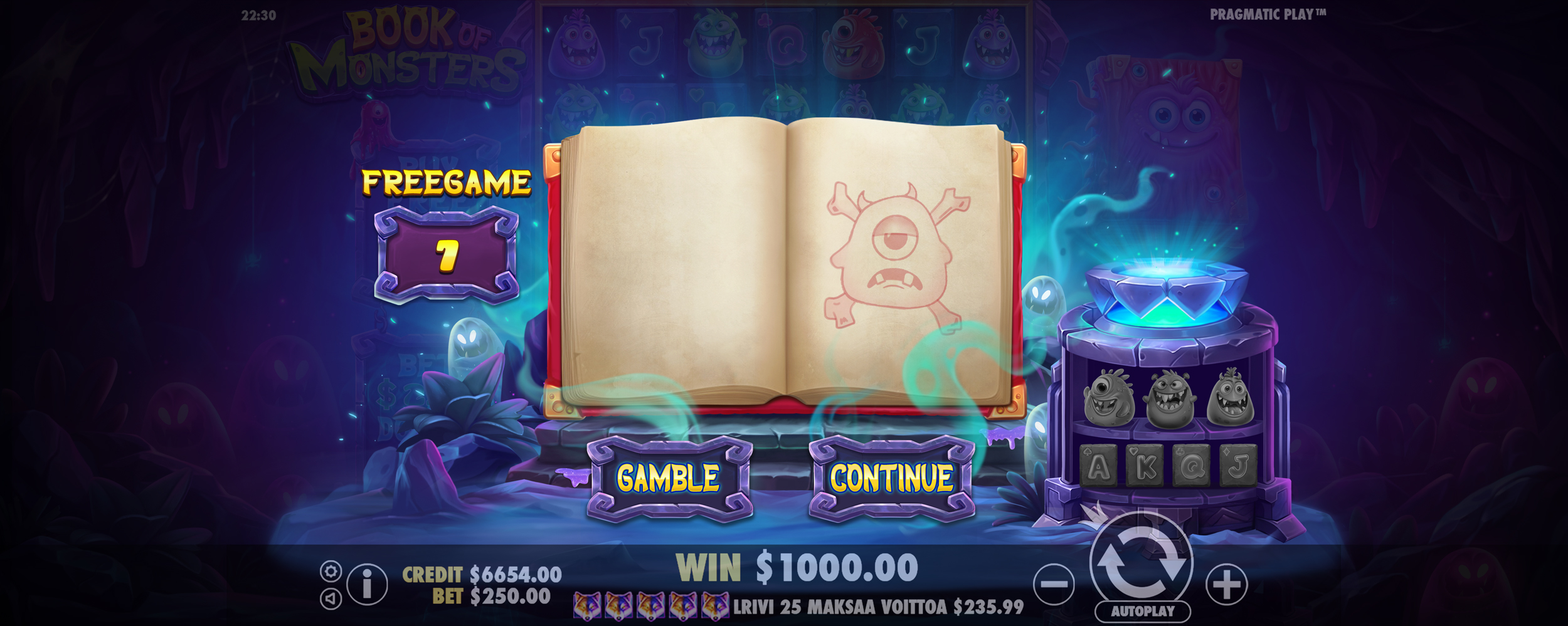 Book of Monsters - Free spins 9