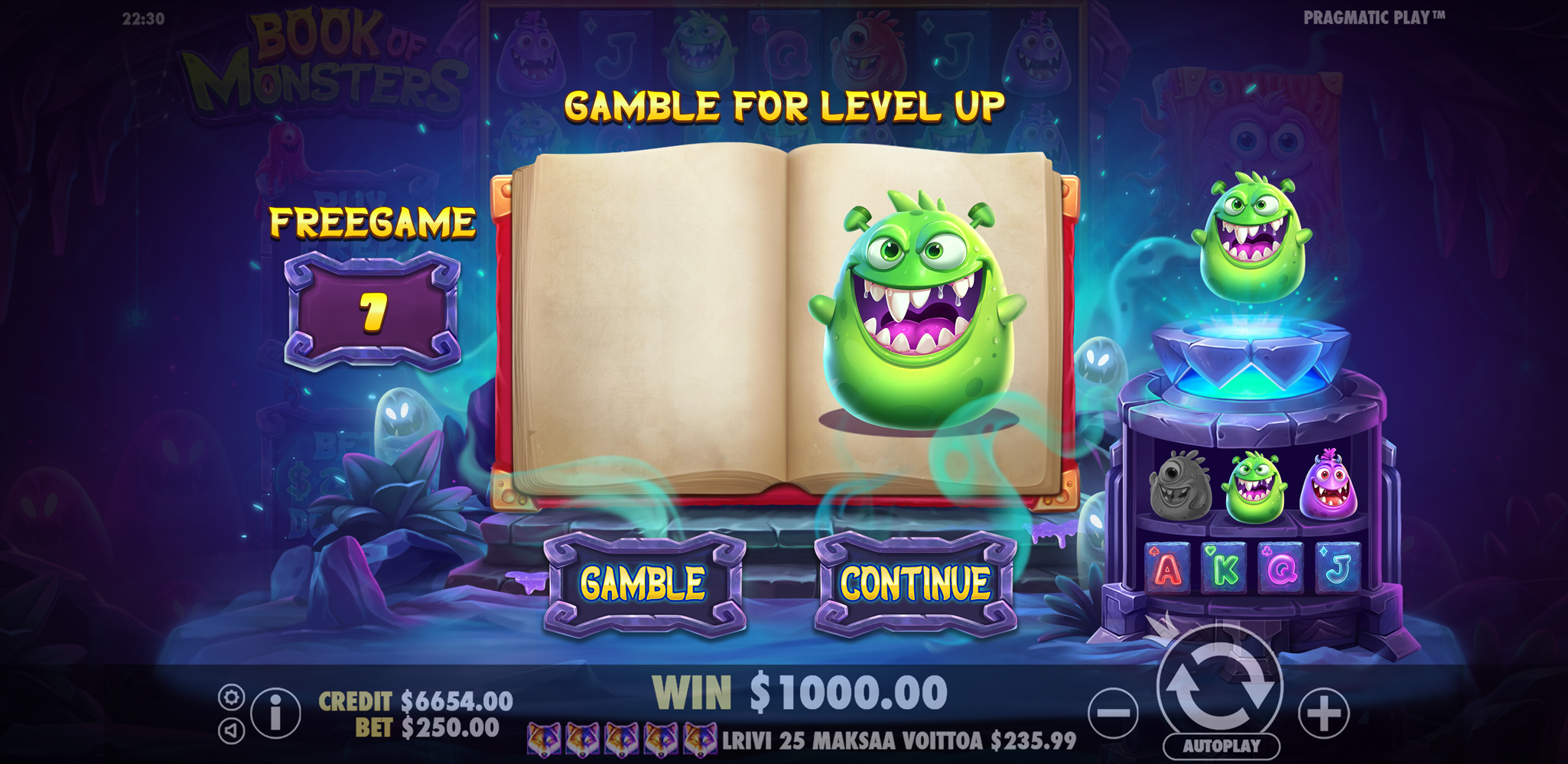 Book of Monsters - Free spins 10