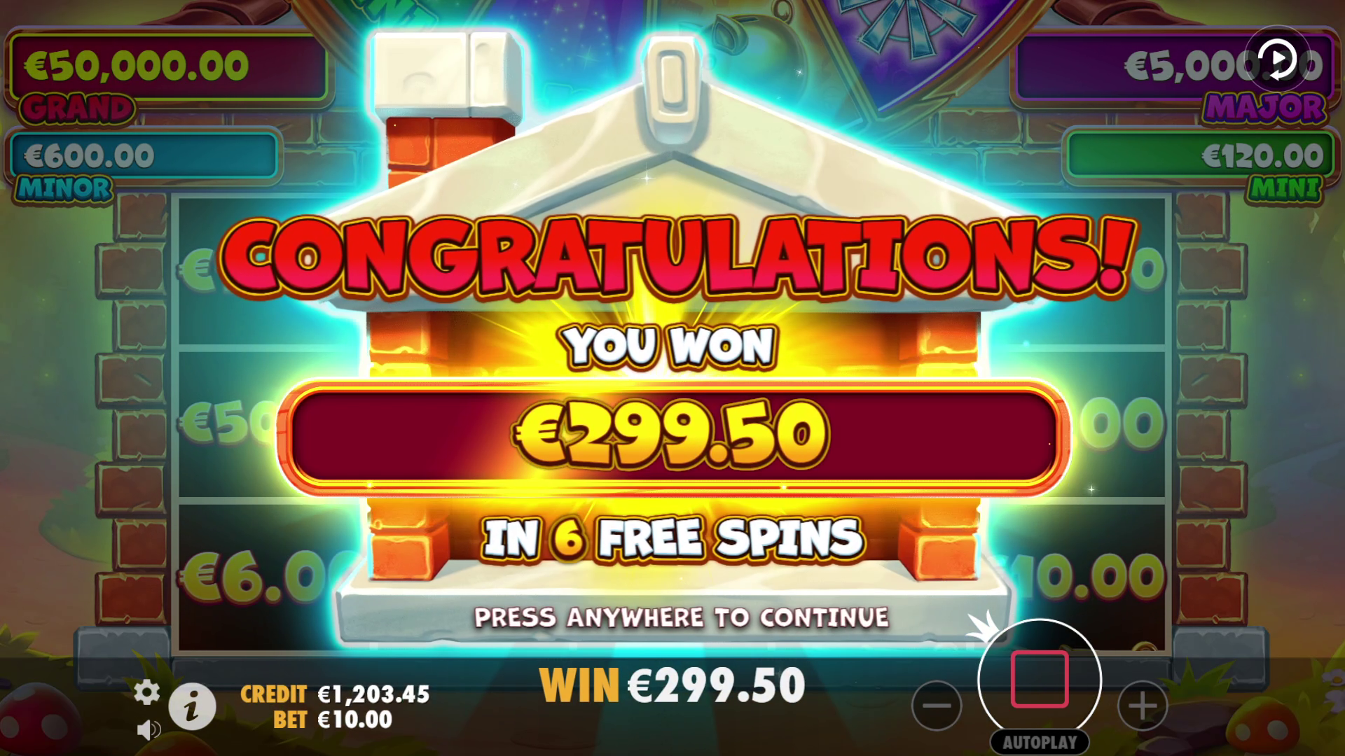 Brick House Bonanza - Free spins 1