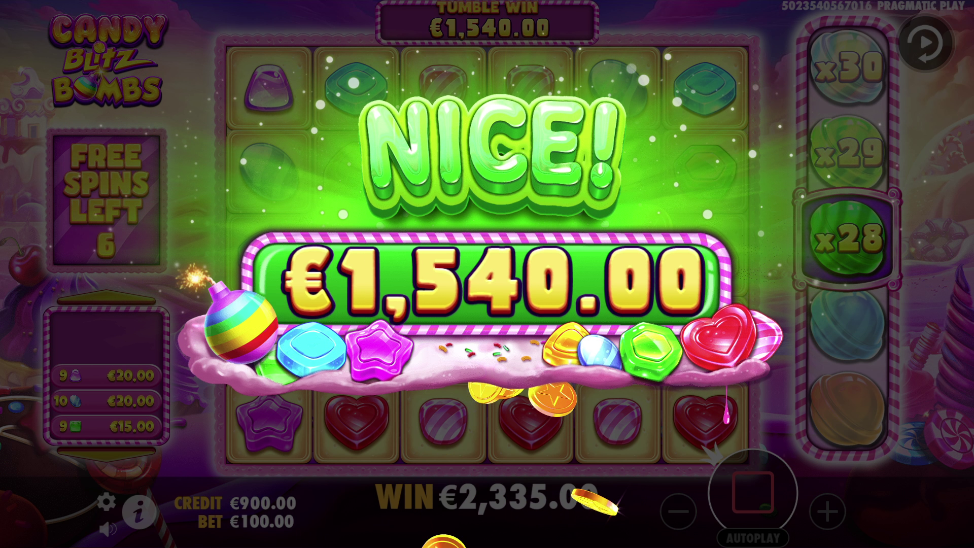 Candy Blitz Bombs - Big win 1