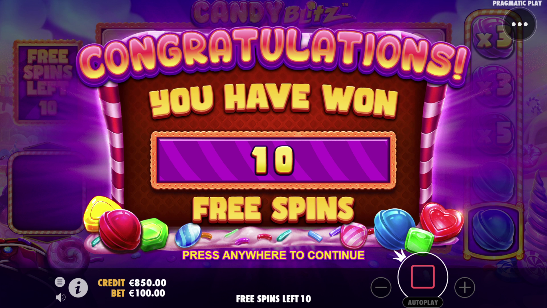 Candy Blitz - Free spins 1