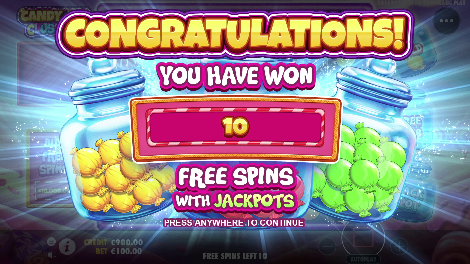 Candy Jar Clusters - Free spins 2