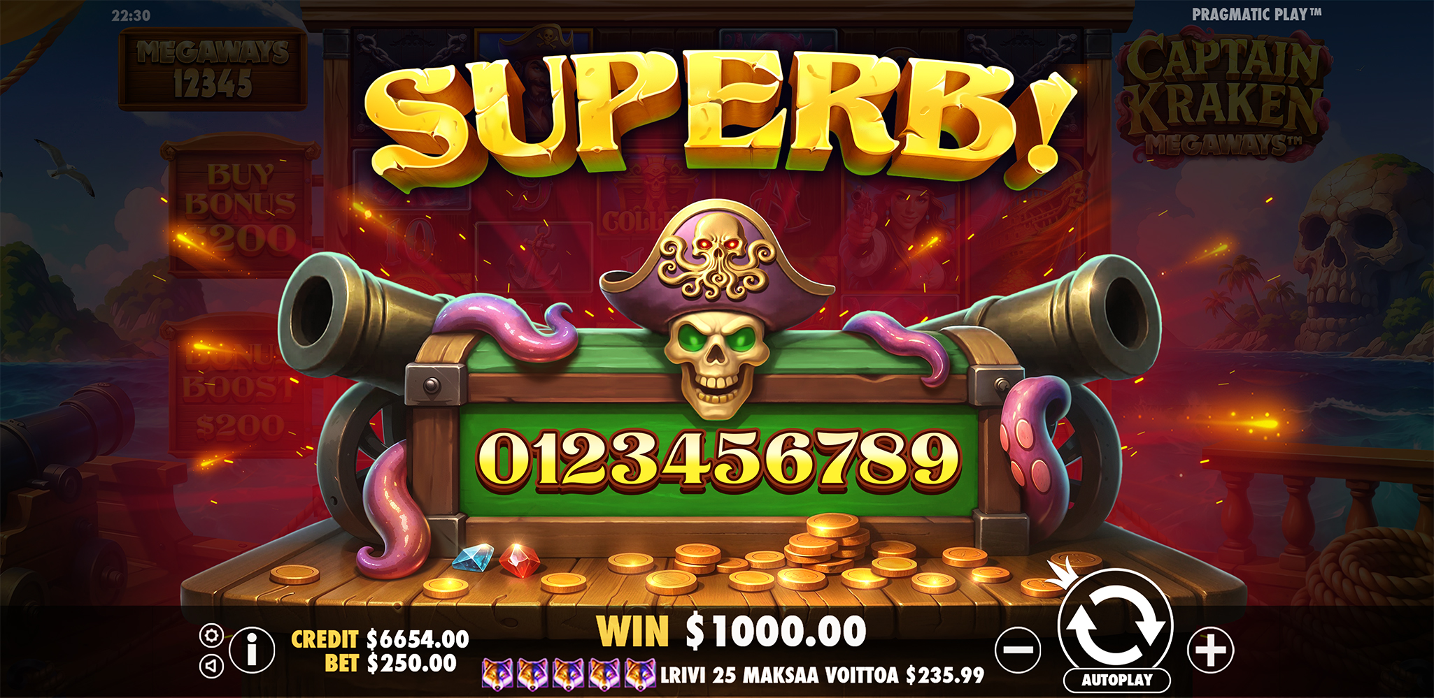 Captain Kraken Megaways - Big win 3