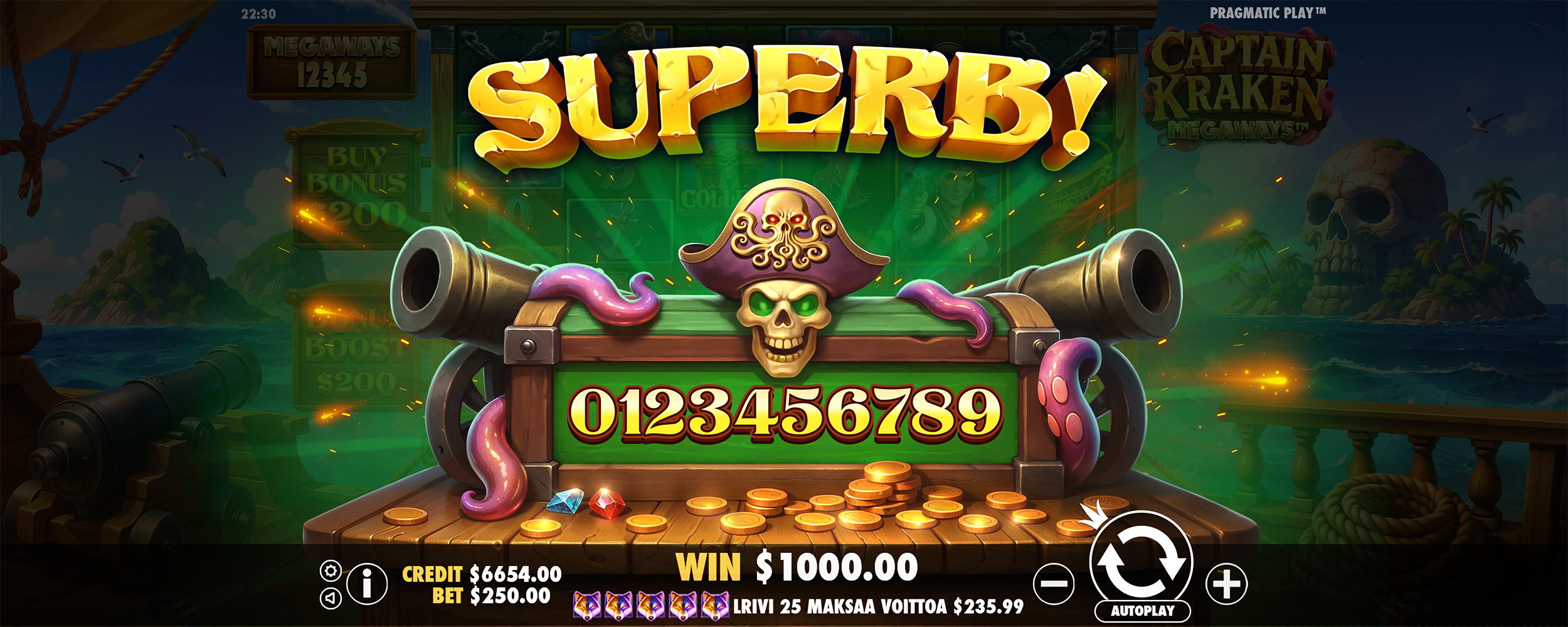 Captain Kraken Megaways - Big win 4