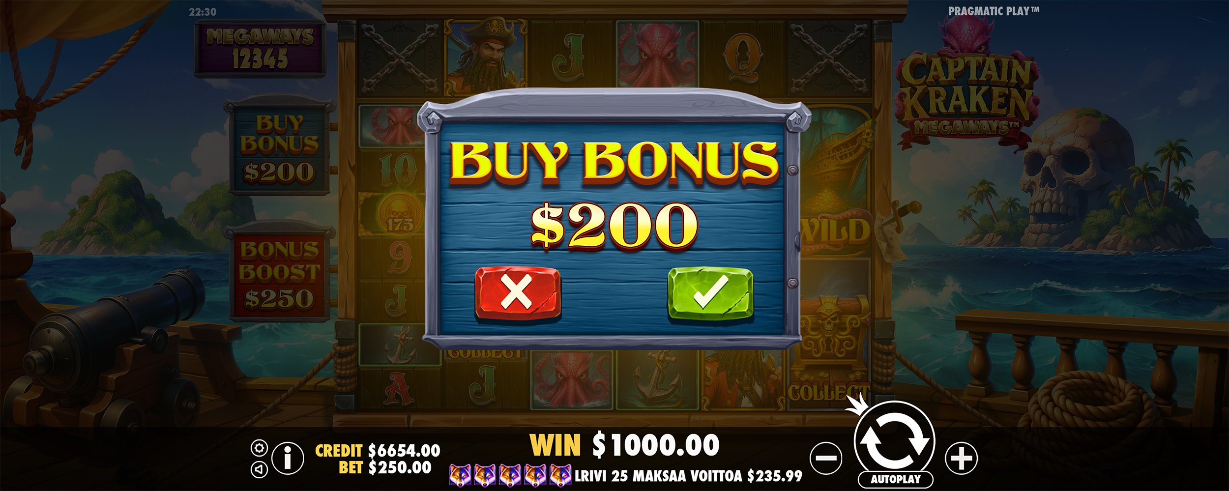 Captain Kraken Megaways - Buy bonus 2