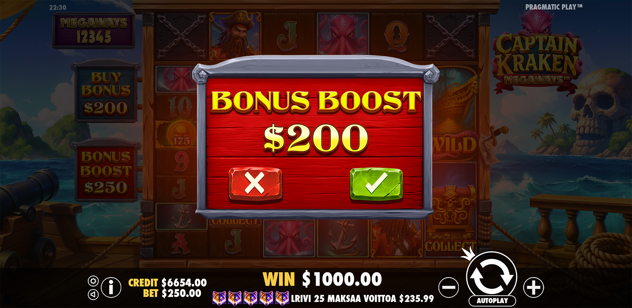 Captain Kraken Megaways - Buy bonus 3