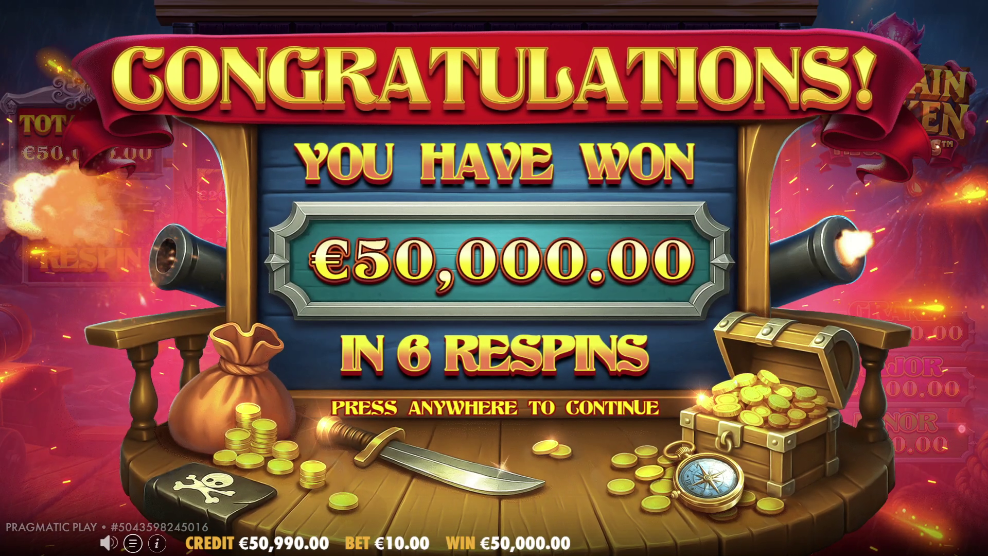 Captain Kraken Megaways - Free spins 1