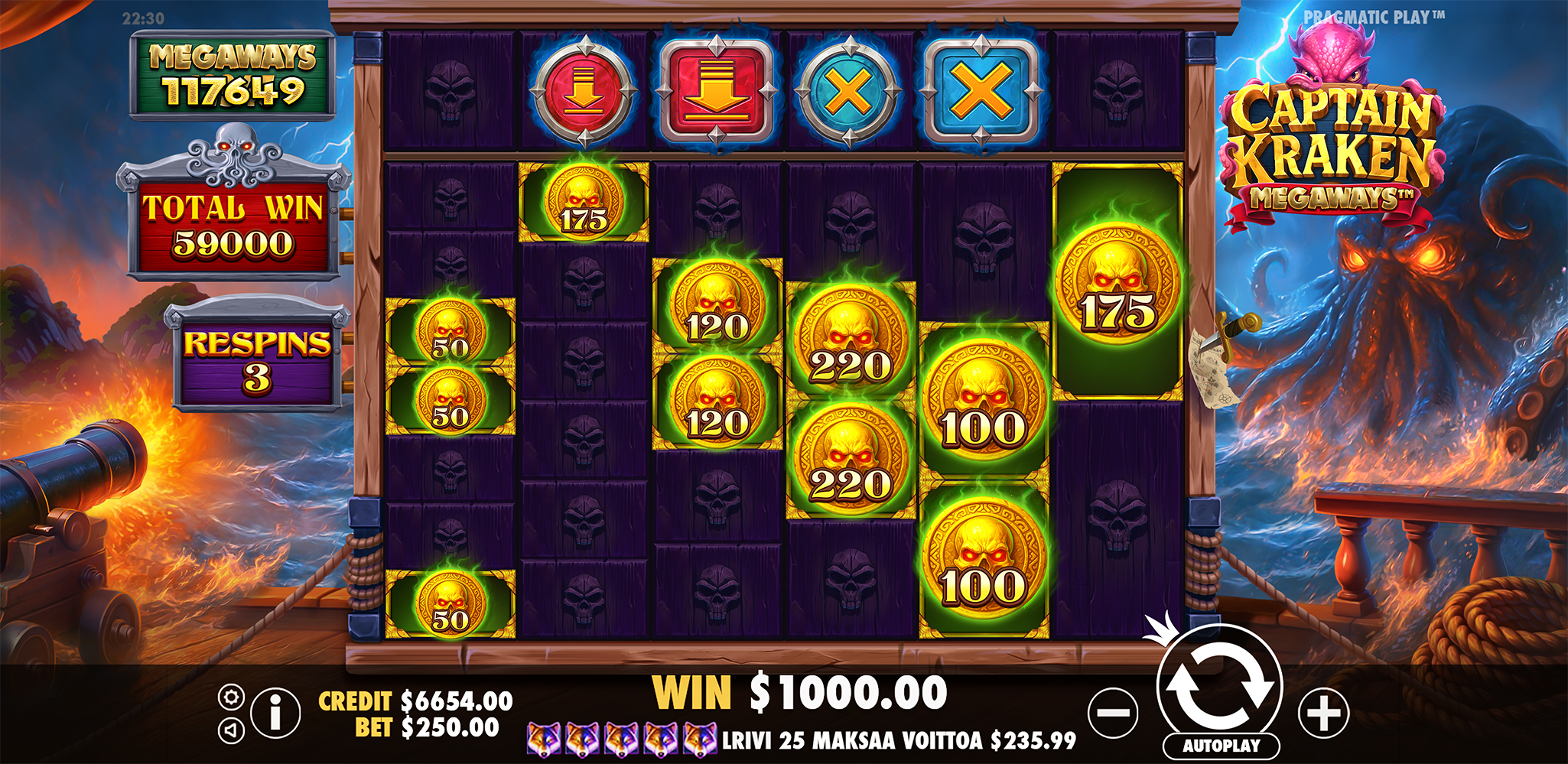 Captain Kraken Megaways - Free spins 2