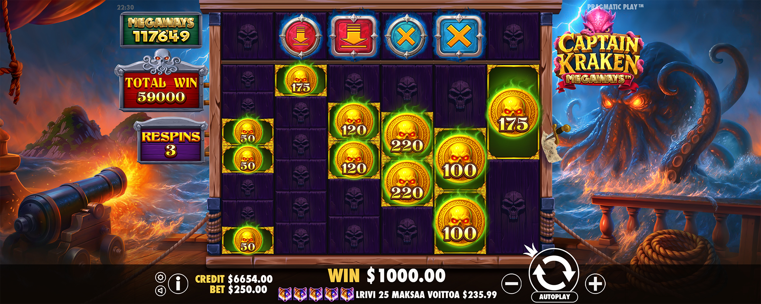 Captain Kraken Megaways - Free spins 3