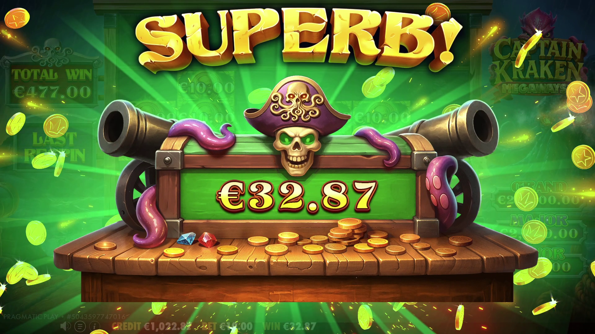 Captain Kraken Megaways - Big win 15