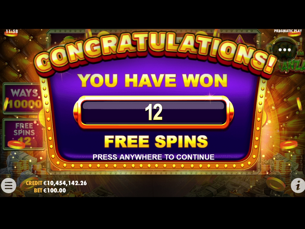 Cash Bonanza - Free spins 1