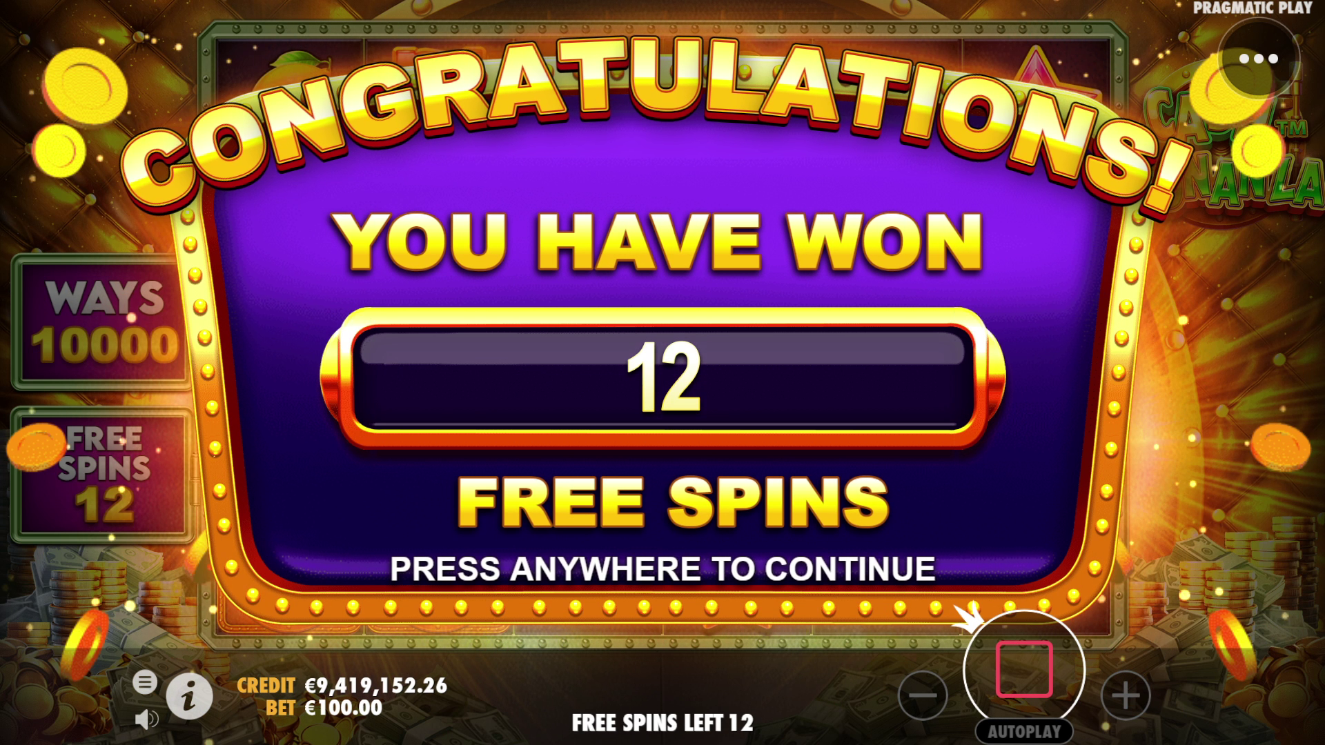 Cash Bonanza - Free spins 4
