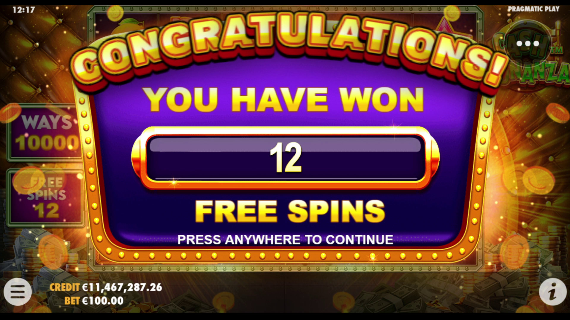 Cash Bonanza - Free spins 5
