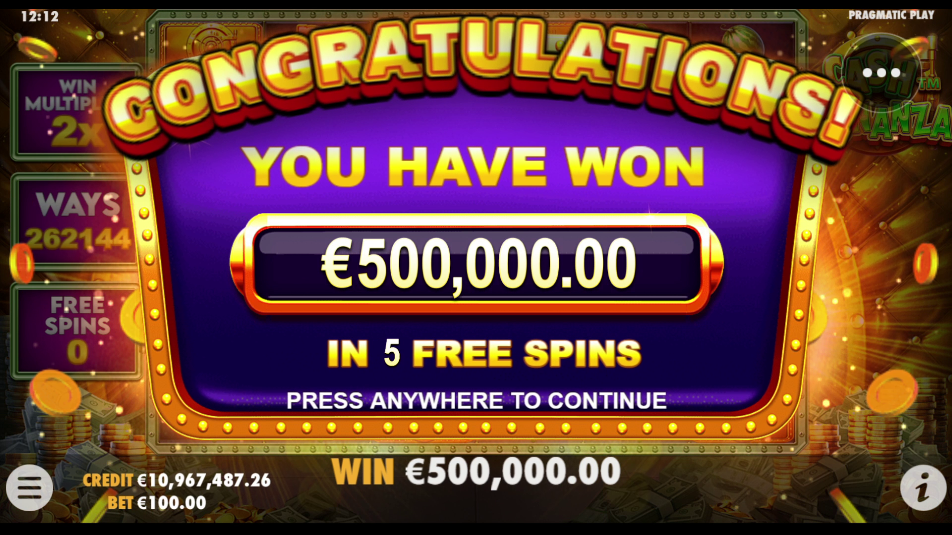 Cash Bonanza - Free spins 6