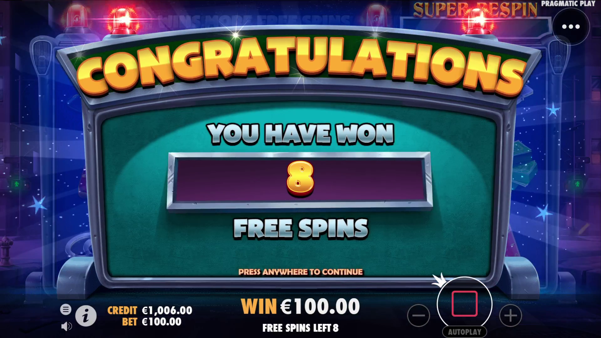 Cash Patrol - Free spins 1