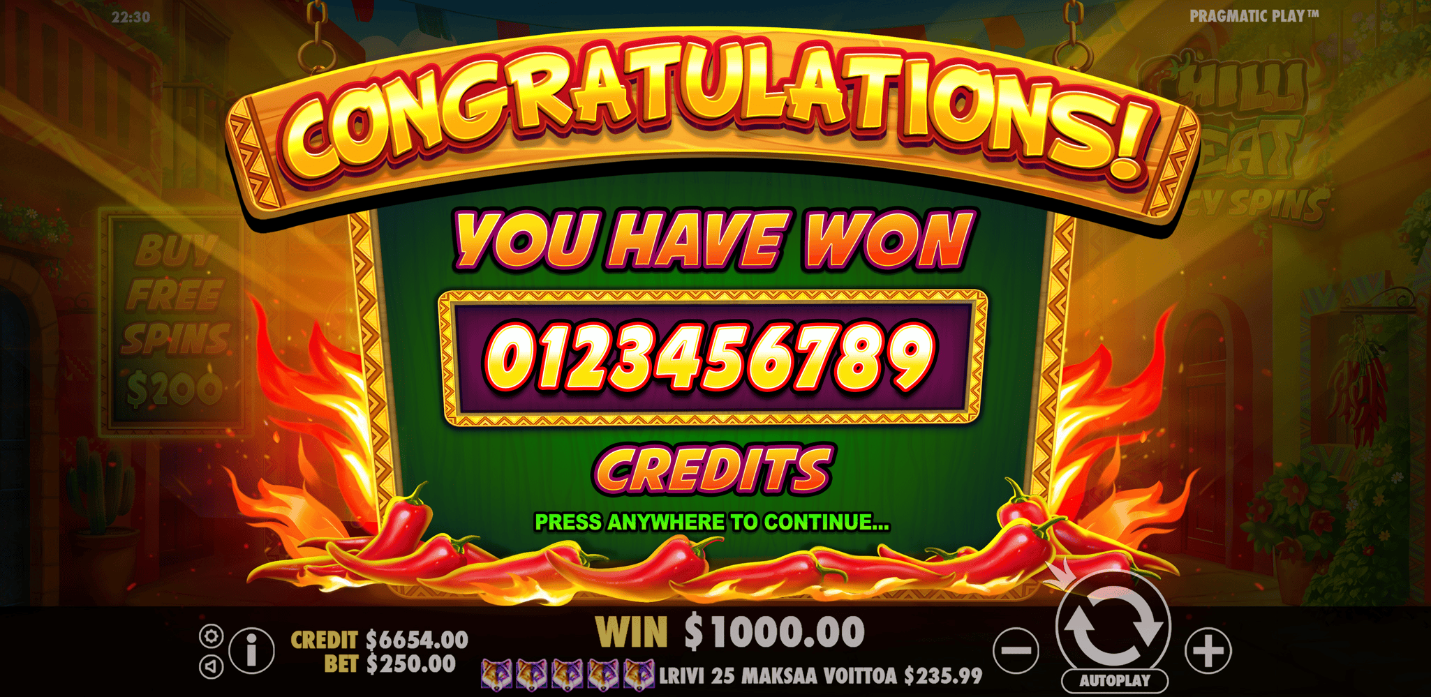 Chilli Heat Spicy Spins - Banner 1