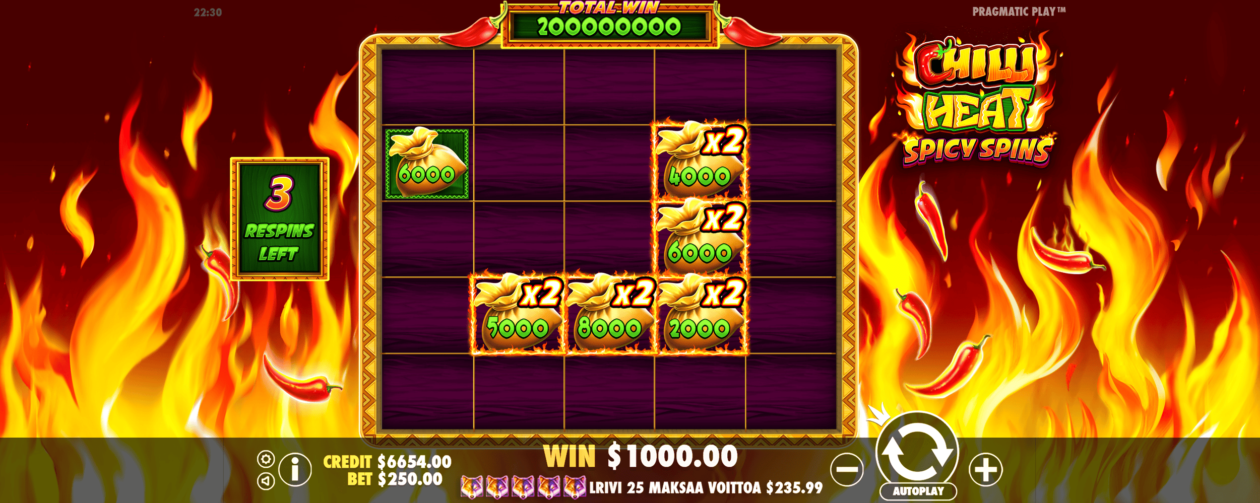Chilli Heat Spicy Spins - Free spins 3