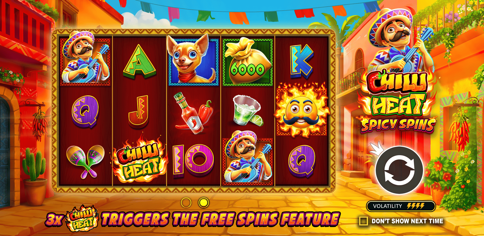 Chilli Heat Spicy Spins - Start screen 1