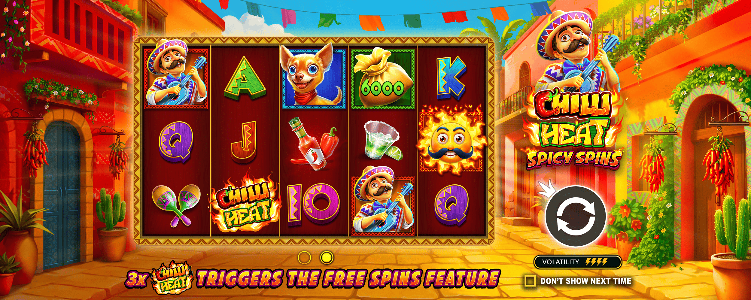 Chilli Heat Spicy Spins - Start screen 2