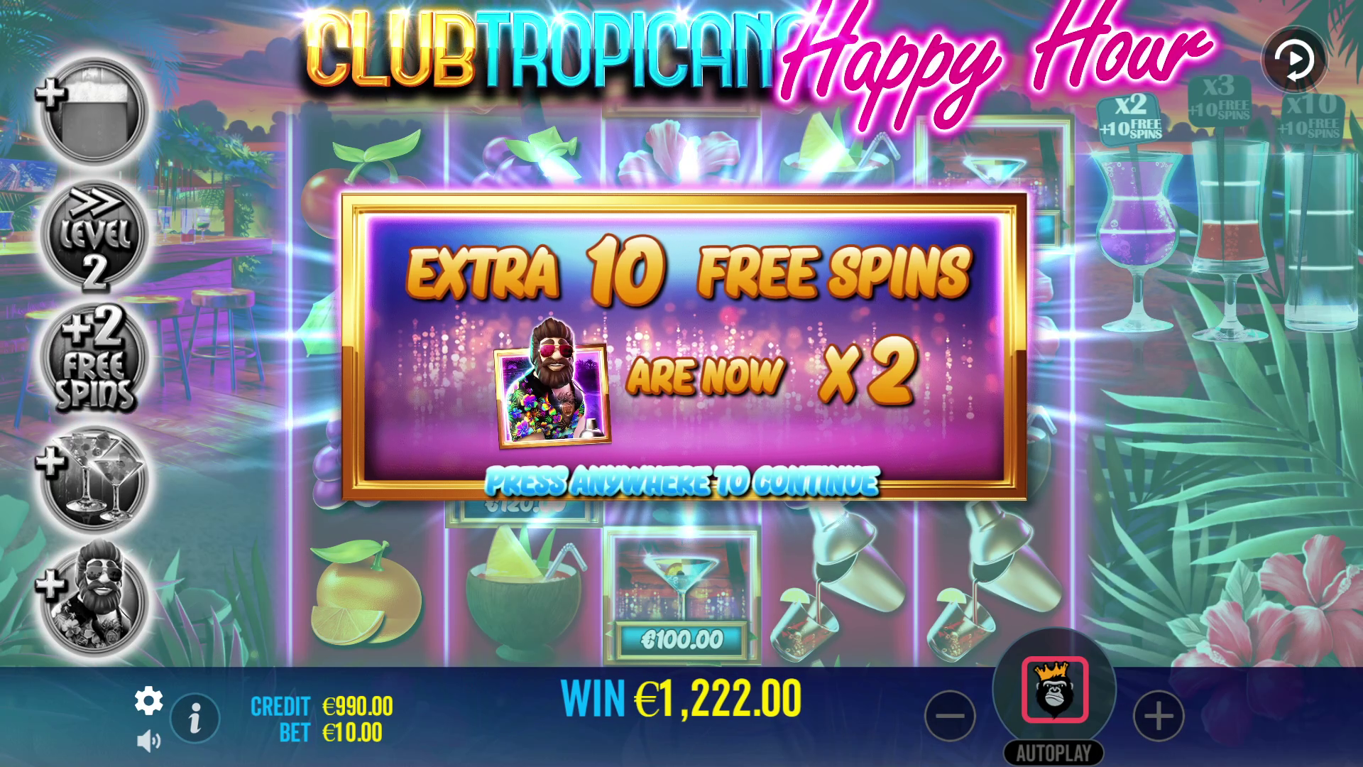 Club Tropicana - Free spins 2