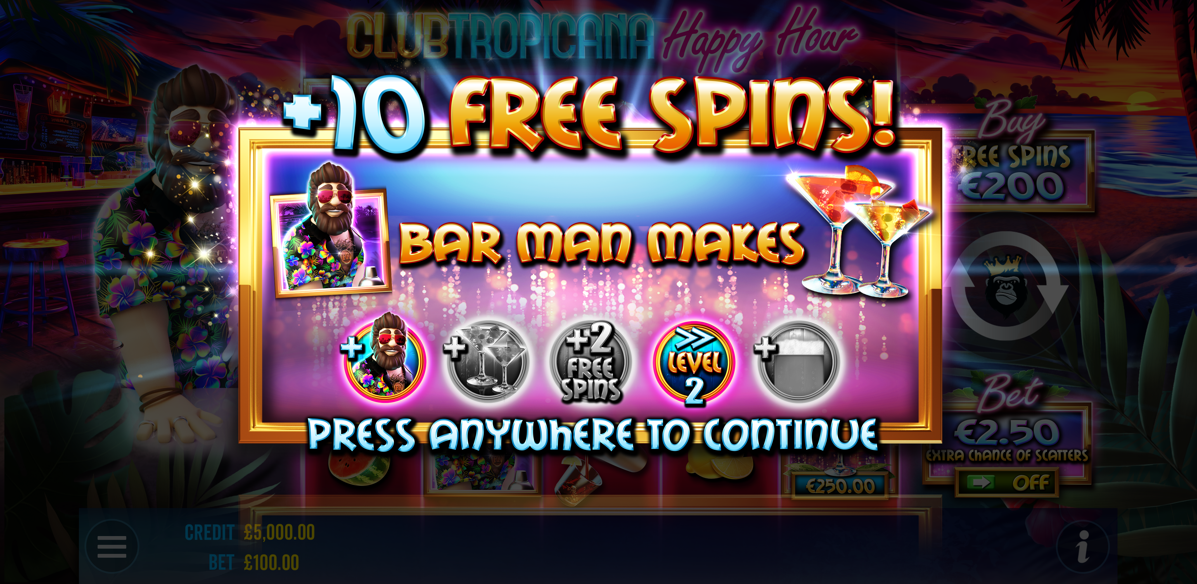 Club Tropicana - Free spins 7