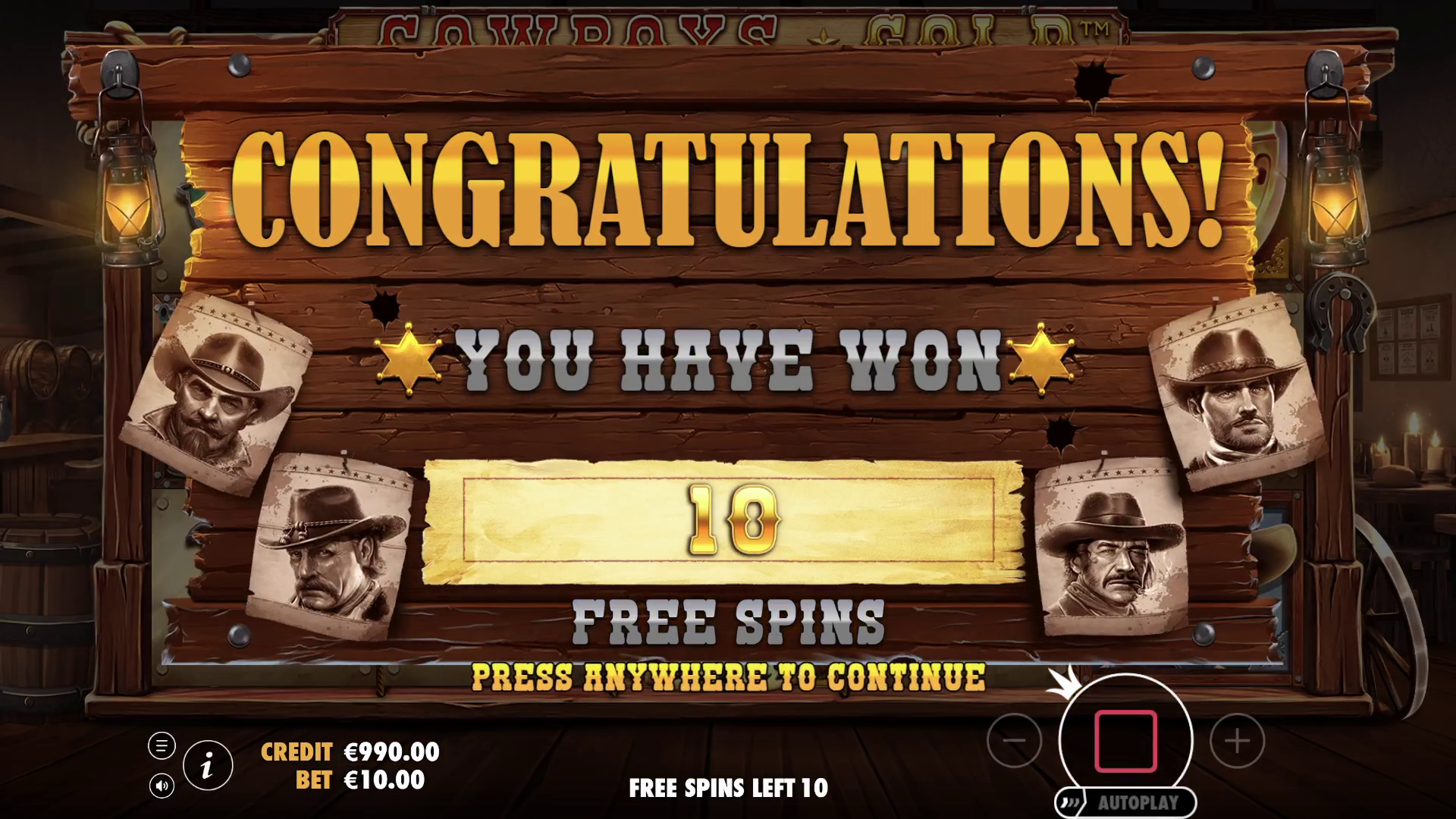 Cowboys Gold - Free spins 2