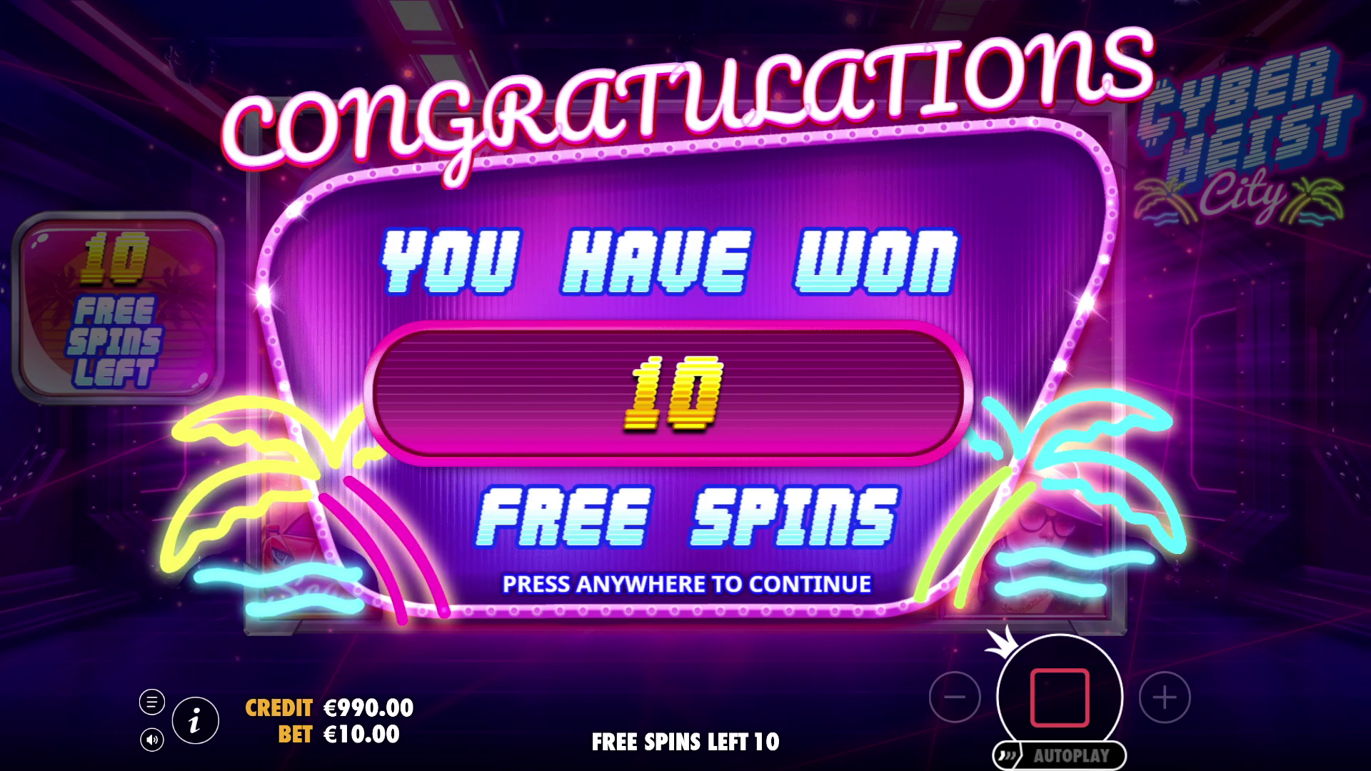 Cyberheist City - Free spins 1