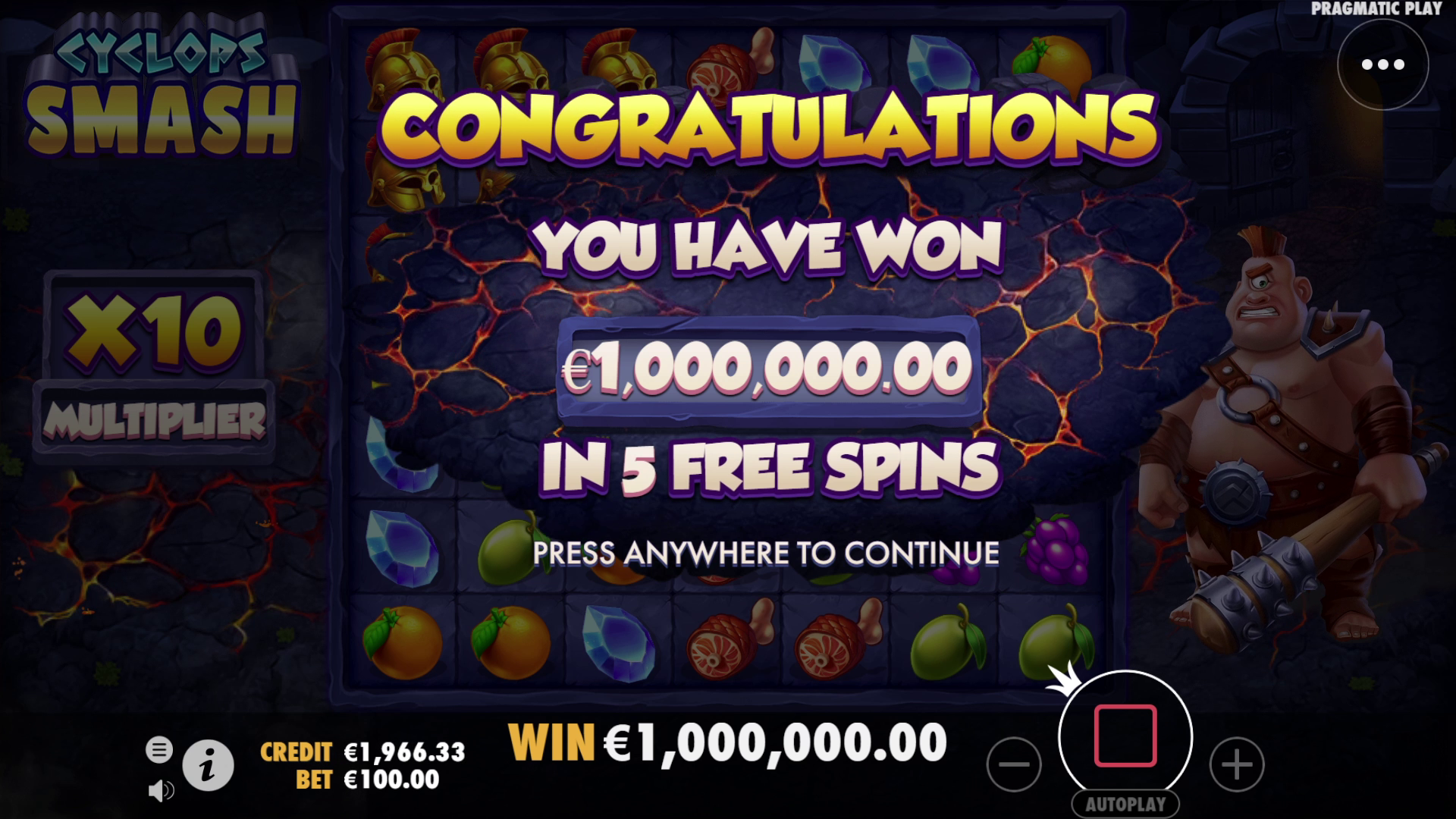 Cyclops Smash - Free spins 3