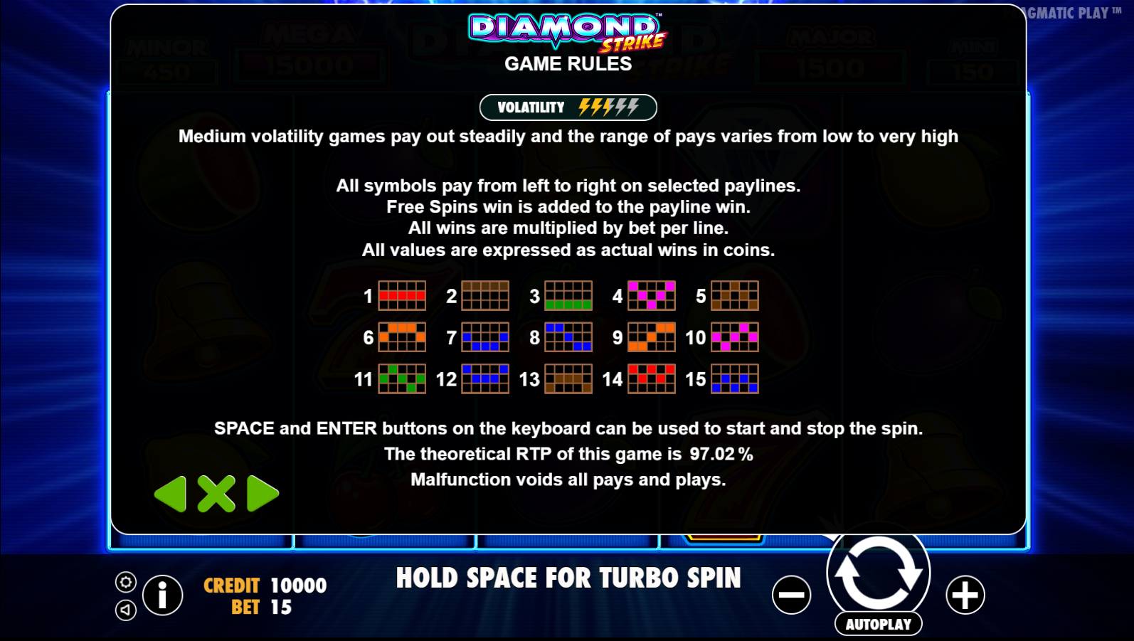 Diamond Strike - Game rules 1