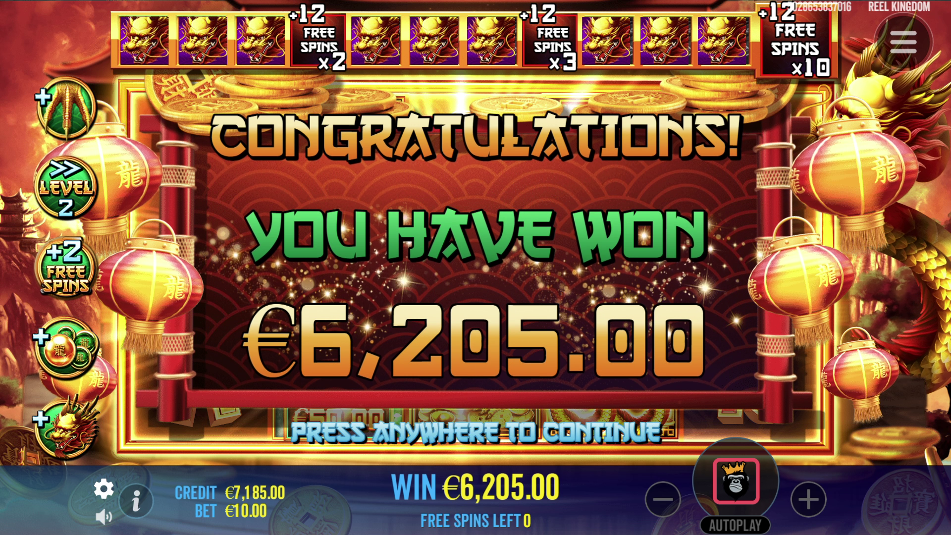 Dragon Gold 88 - Free spins 1