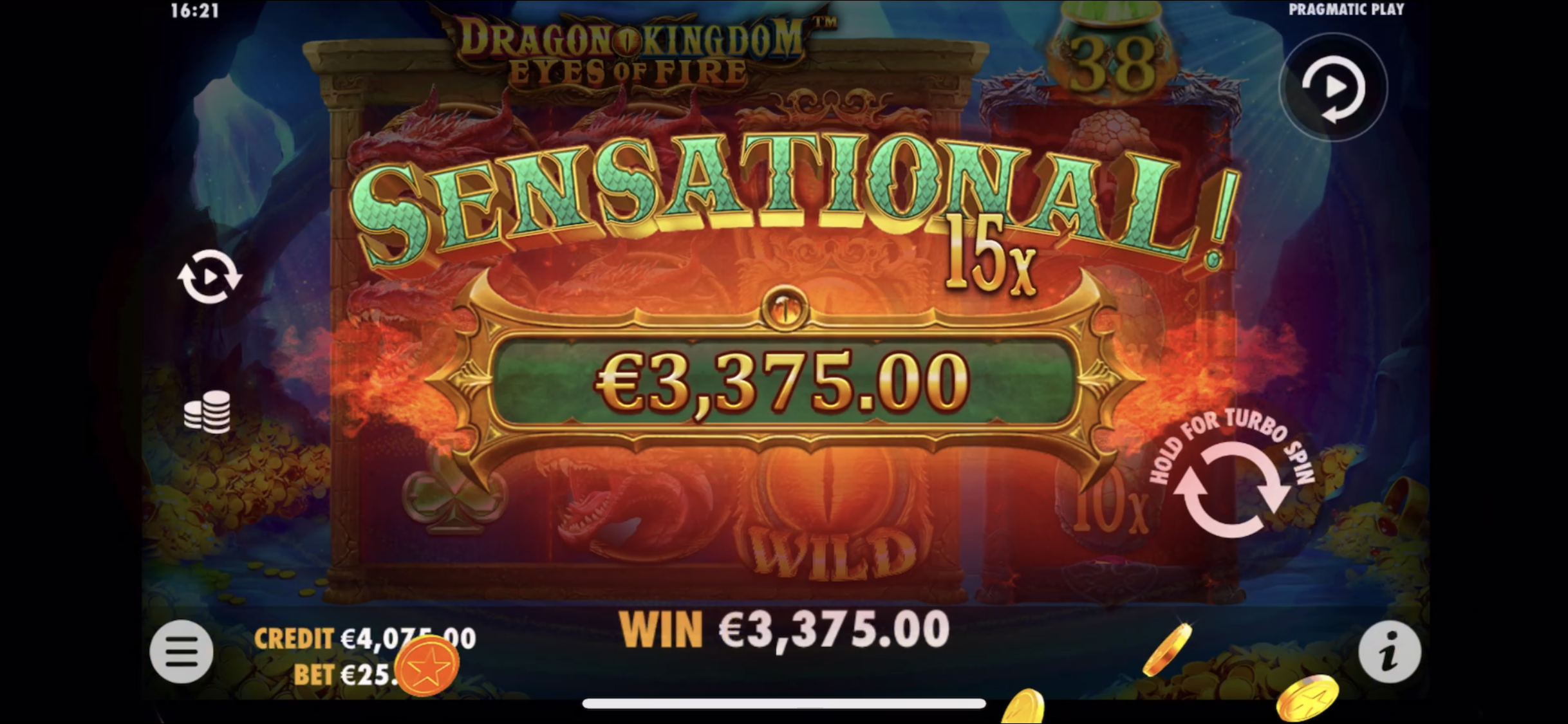 Dragon Kingdom Eyes of Fire - Big win 1