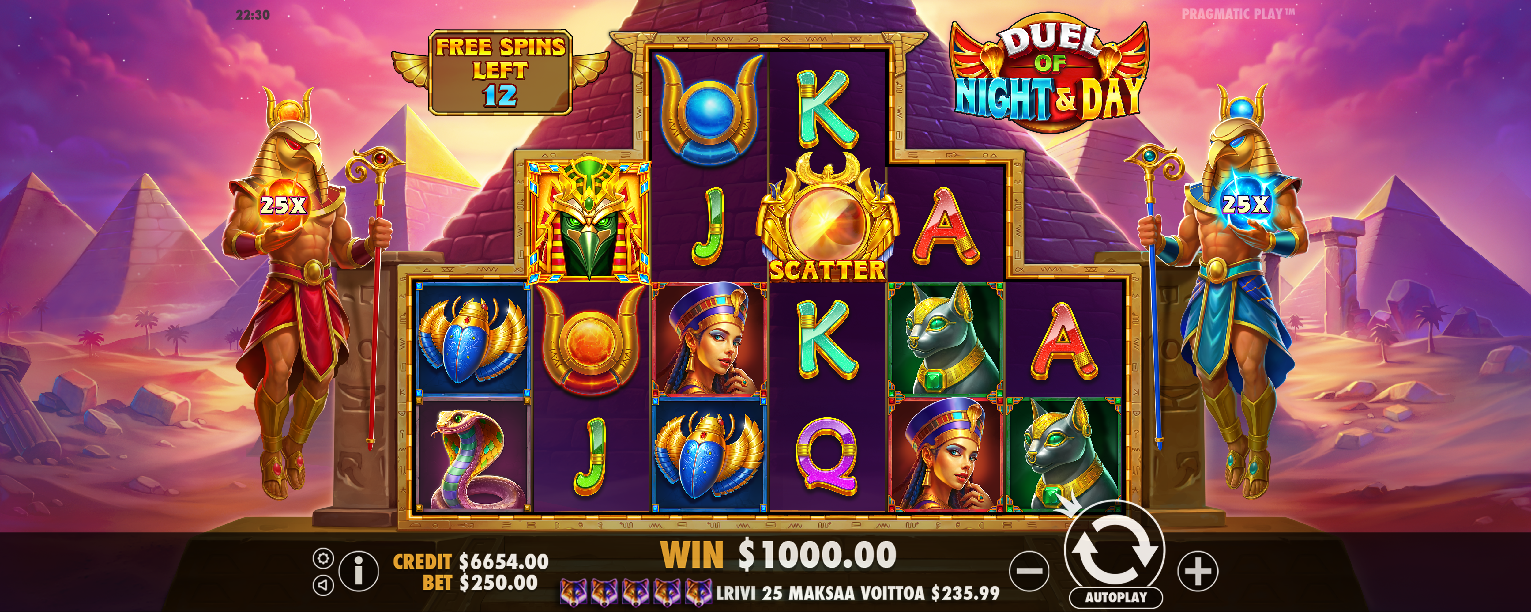 Duel of Night & Day - Free spins 5