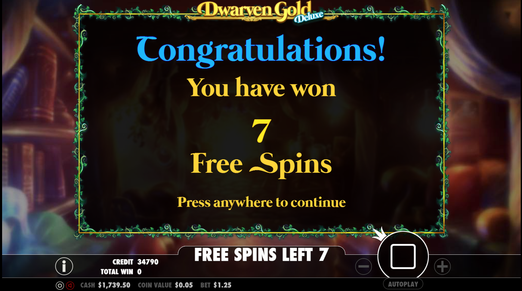 Dwarven Gold Deluxe - Free spins 6