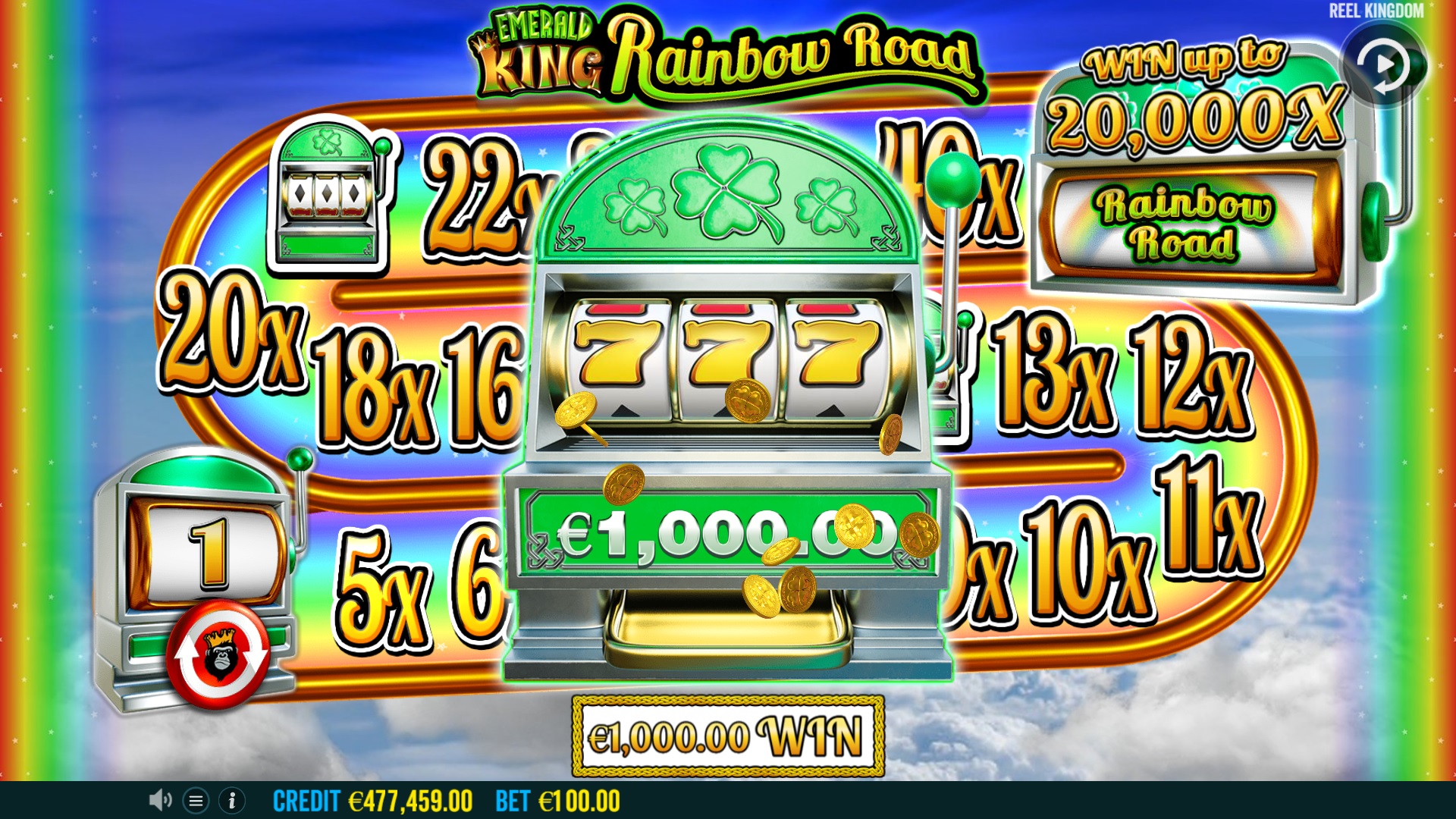 Emerald King Rainbow Road - Big win 5