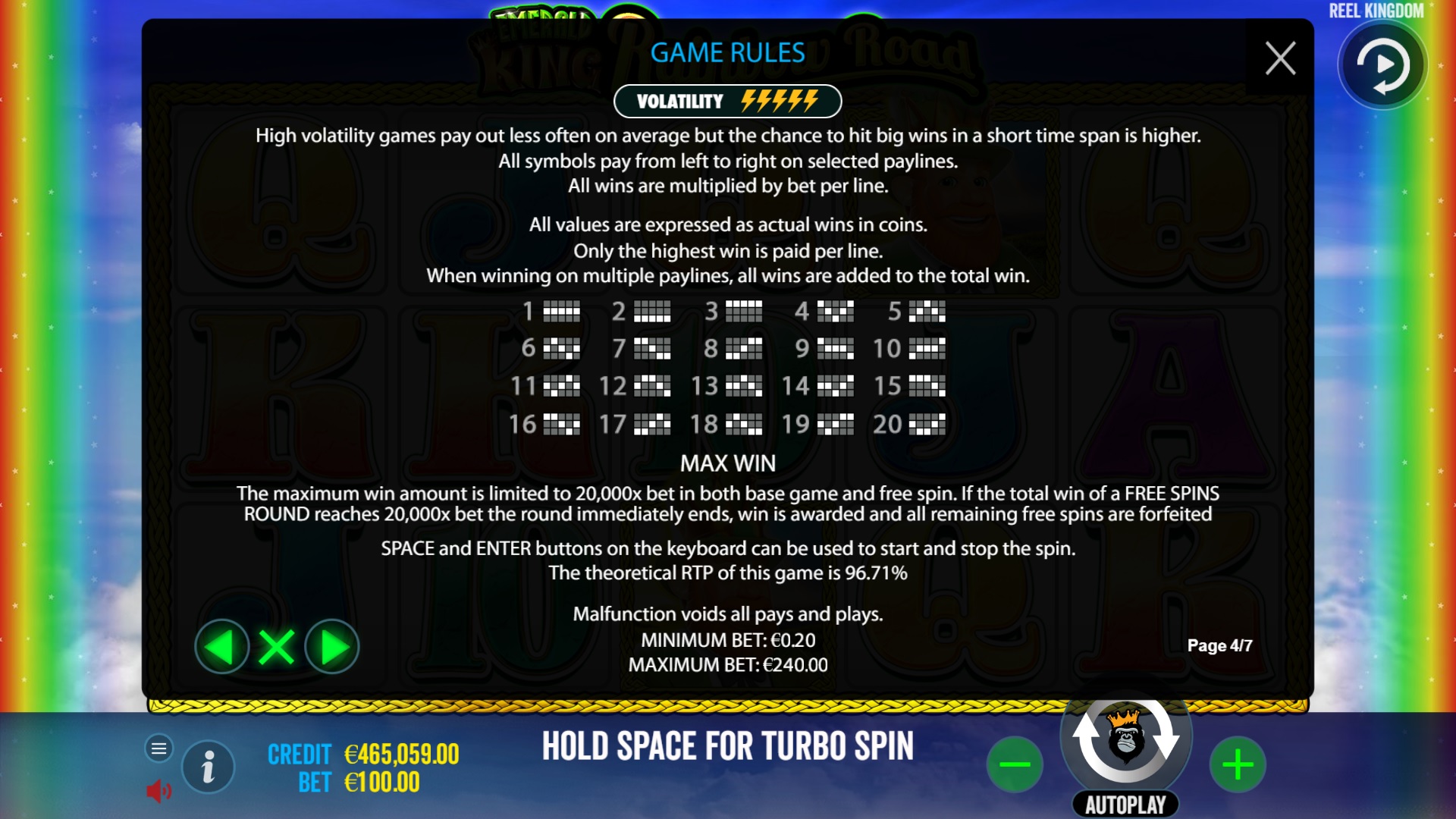 Emerald King Rainbow Road - Game rules 7