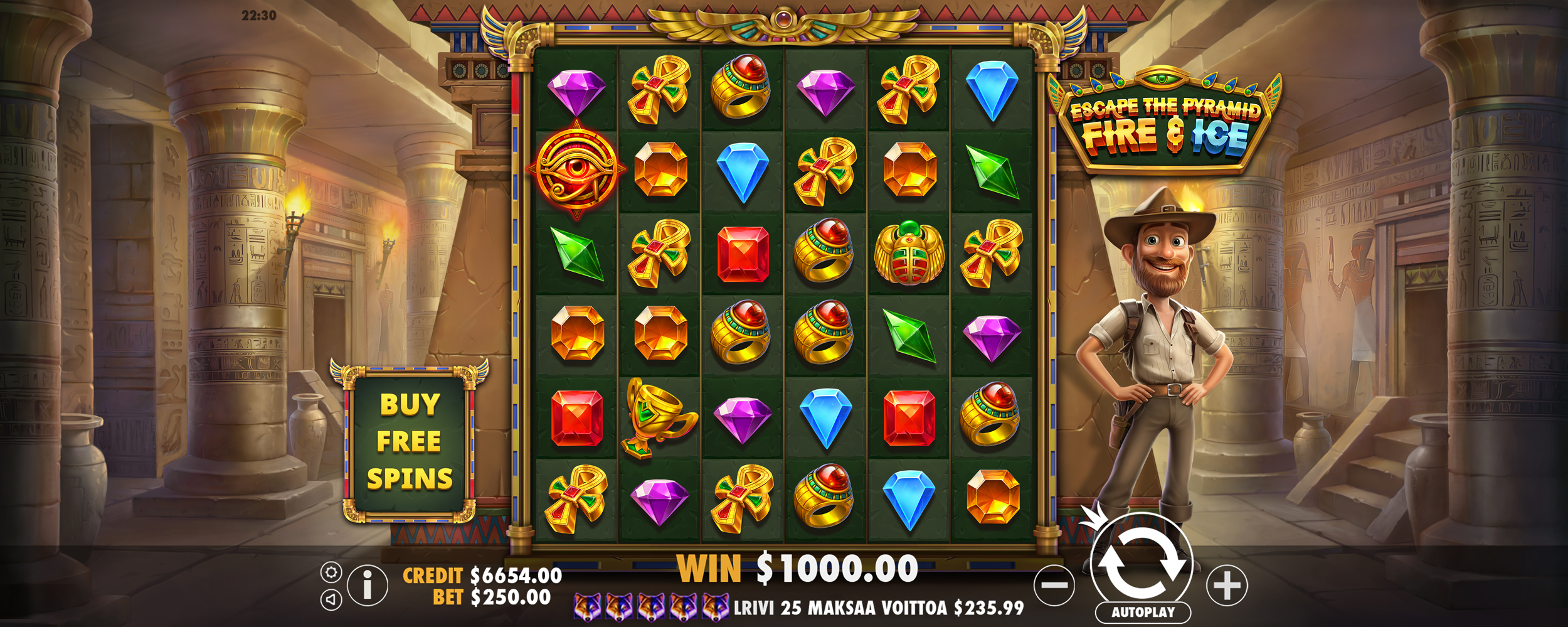 Escape the Pyramid - Fire & Ice - Free spins 1