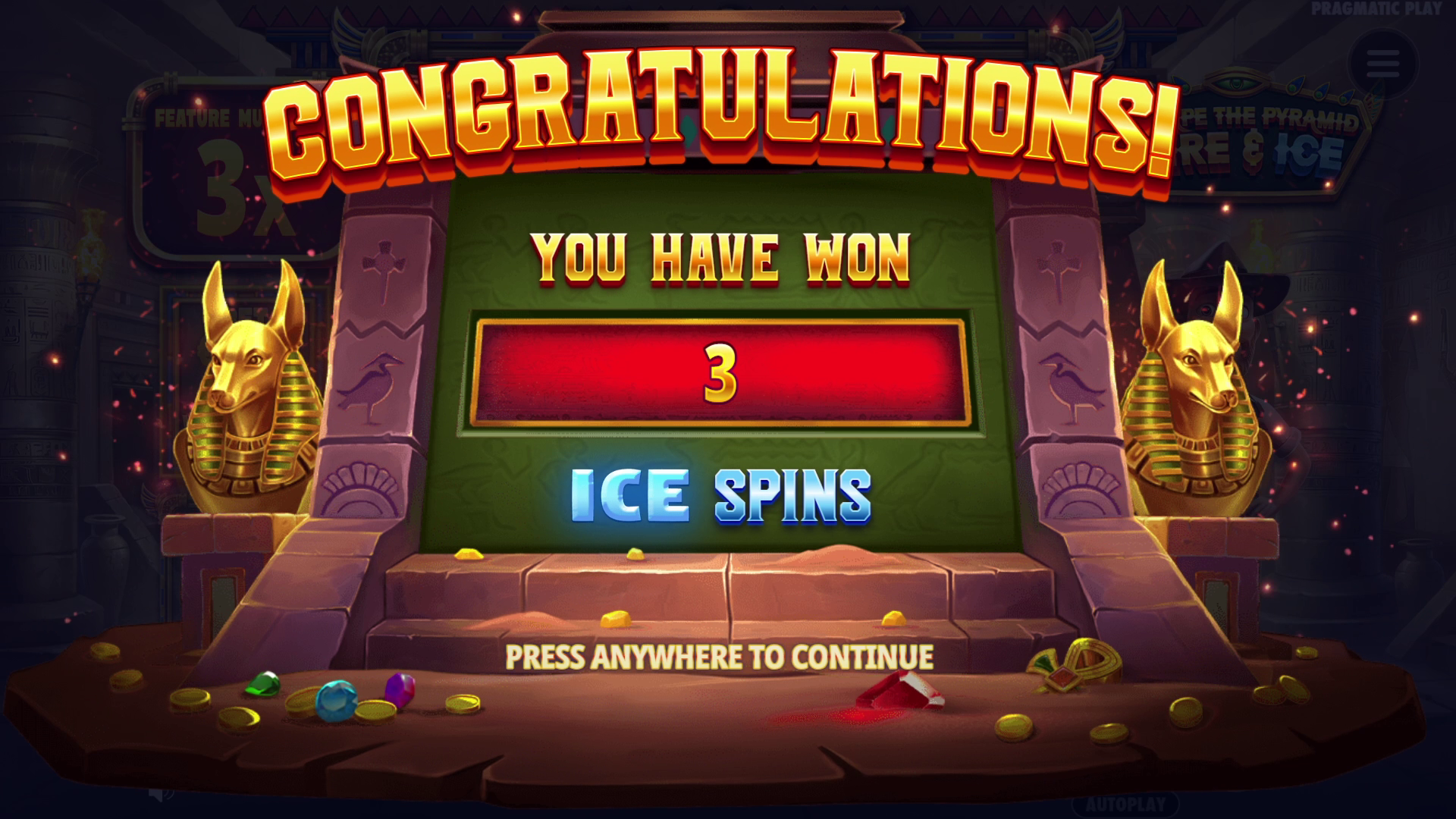 Escape the Pyramid - Fire & Ice - Free spins 3