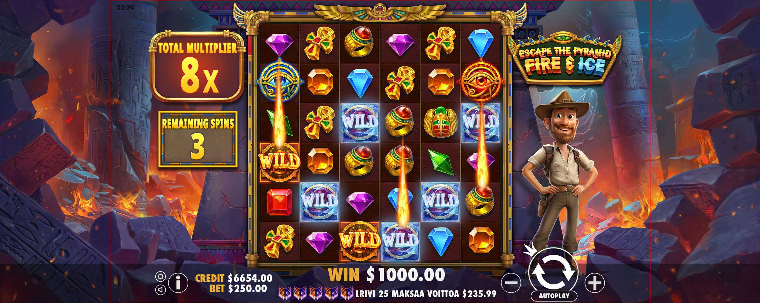 Escape the Pyramid - Fire & Ice - Big win 2