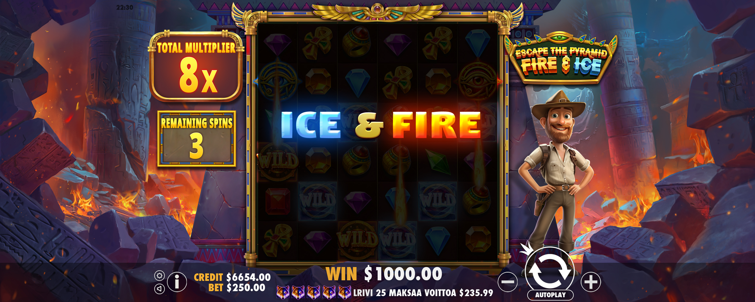 Escape the Pyramid - Fire & Ice - Free spins 5