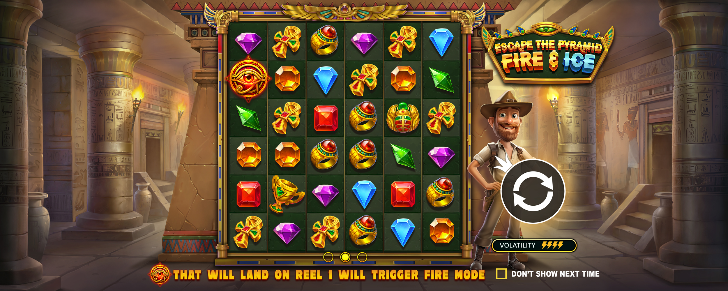 Escape the Pyramid - Fire & Ice - Start screen