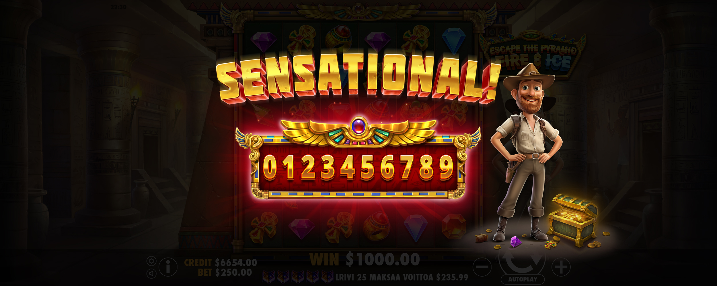 Escape the Pyramid - Fire & Ice - Big win 6