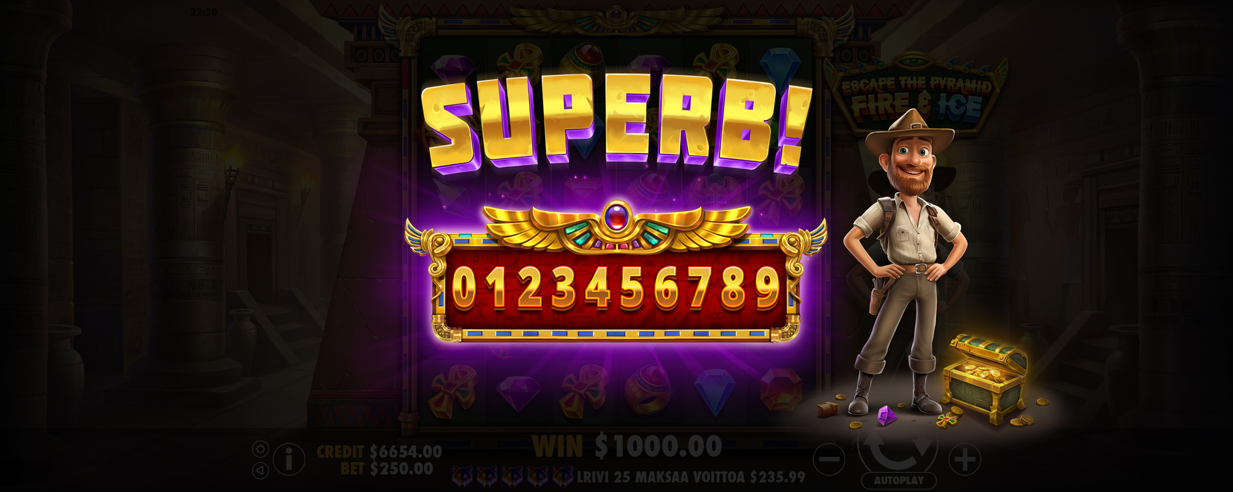 Escape the Pyramid - Fire & Ice - Big win 7