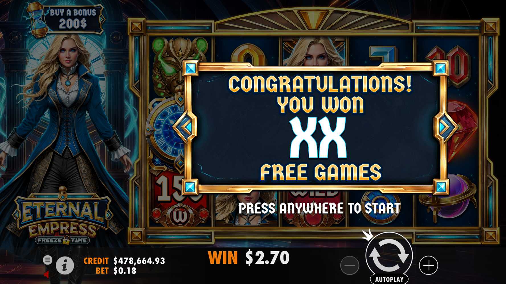 Eternal Empress Freeze Time - Free spins 4