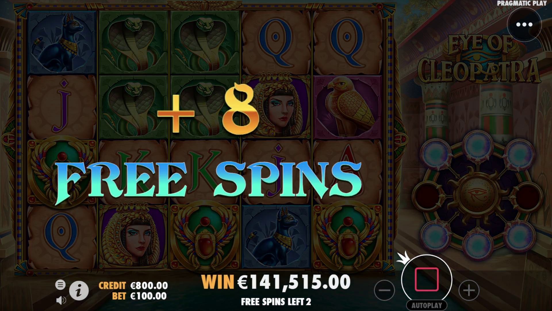 Eye of Cleopatra - Free spins 2