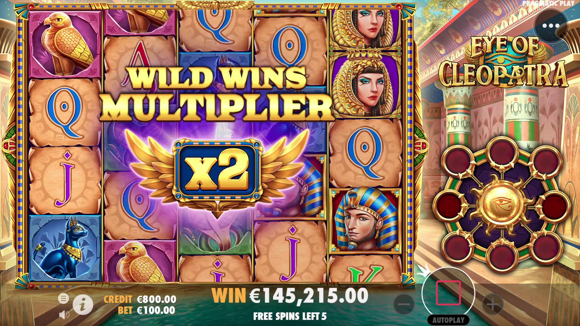 Eye of Cleopatra - Big win 2
