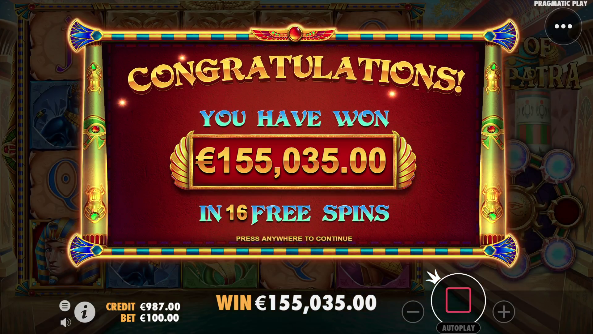 Eye of Cleopatra - Free spins 4